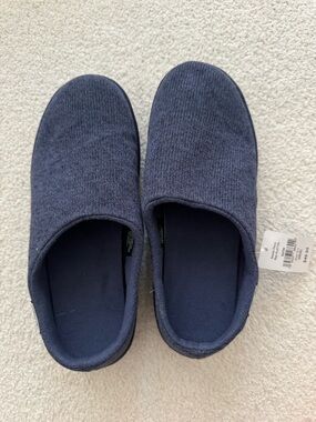 L.L. Bean Sweater Fleece Slipper Scuff - Navy - 6M